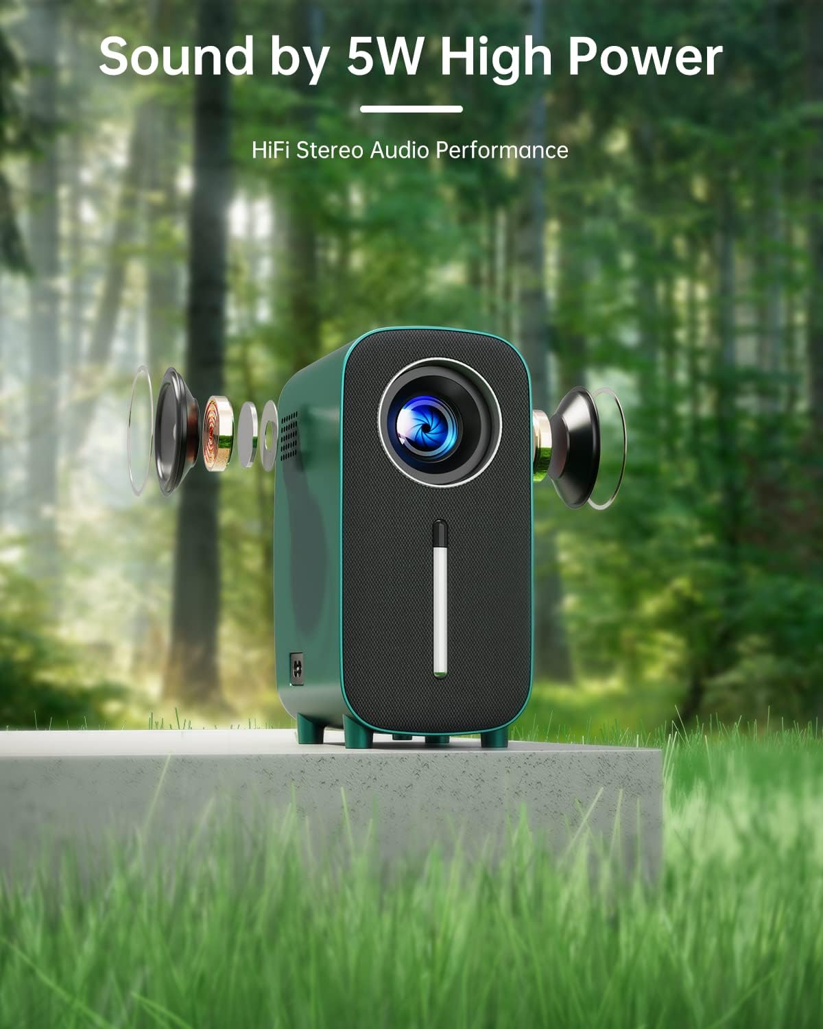 Top Mini Projector: 4K Support, 8500 Lumens, Bluetooth, 200" Screen – Perfect for Home Cinema & Outdoor Movies