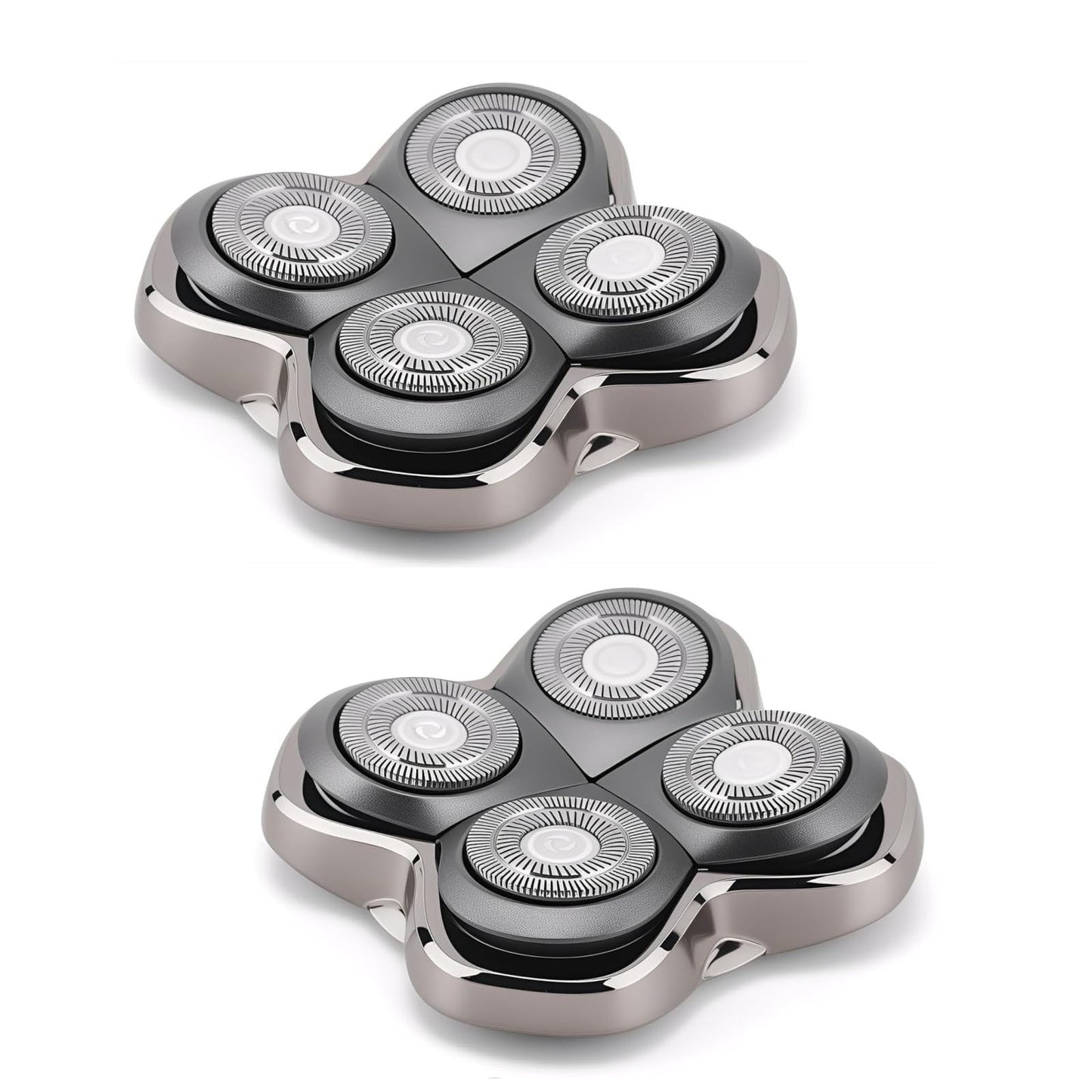 4-Head Shaver Replacement Blades Compatible with Pitbull Gold, Silver, and Platinum PRO, Fits Butterfly Kiss Shavers (2-Pack)