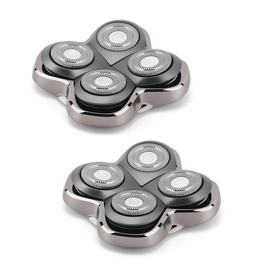 4-Head Shaver Replacement Blades Compatible with Pitbull Gold, Silver, and Platinum PRO, Fits Butterfly Kiss Shavers (2-Pack)