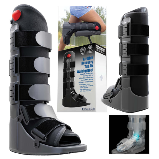 Tall Side Pump Fracture Boot - Large Medical Grade Walking Boot for Injury Recovery