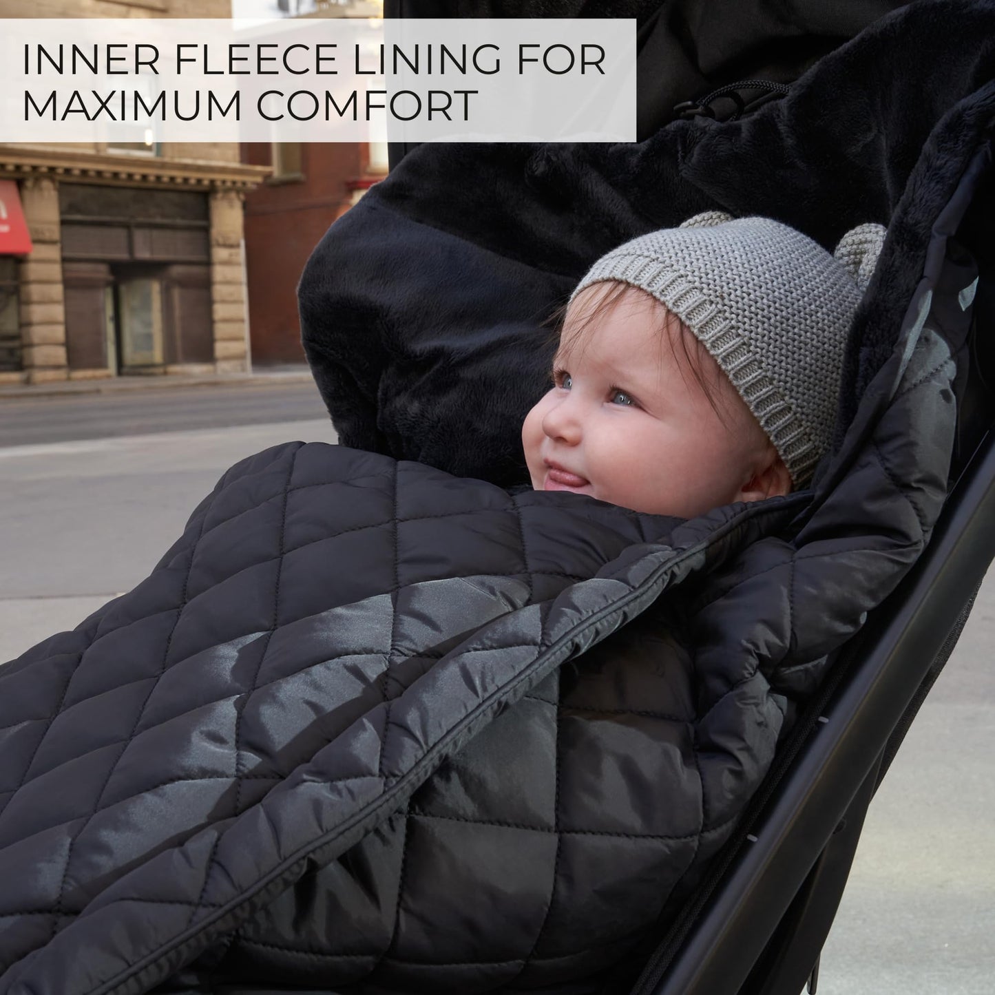 Waterproof Winter Stroller Cover and Baby Bunting Bag with Soft Fleece Lining - Universal Fit Footmuff for Rain, Wind, and Snow