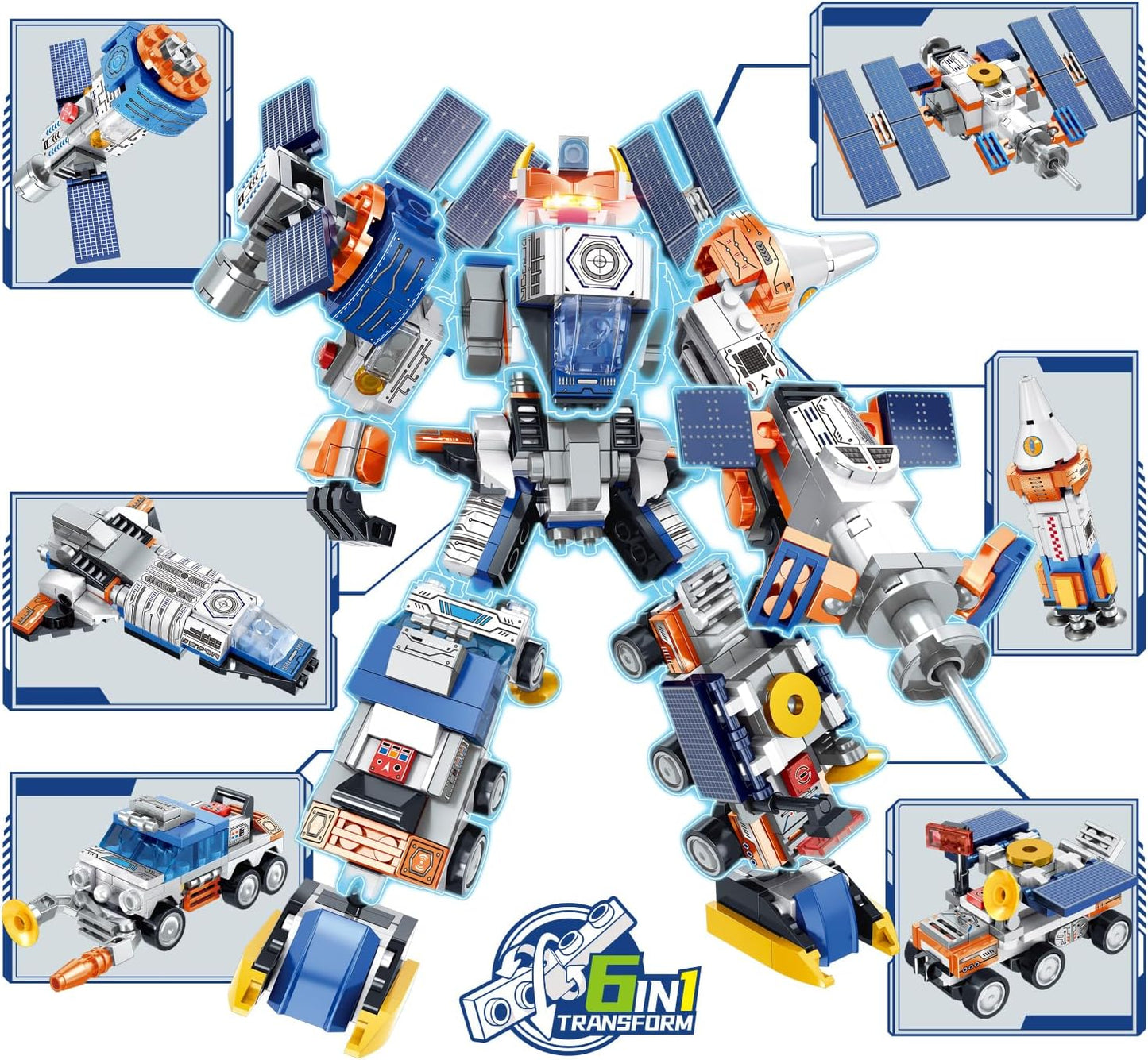Space Corps Robot Building Toy Kit, 644 PCS - STEM Educational Toy for Boys 6+
