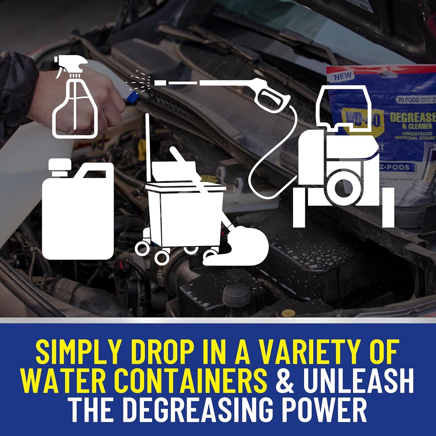 Maximize Efficiency with 20-Pack WD-40 Specialist Degreaser & Cleaner EZ-PODS - Multi-Surface, Custom Strength