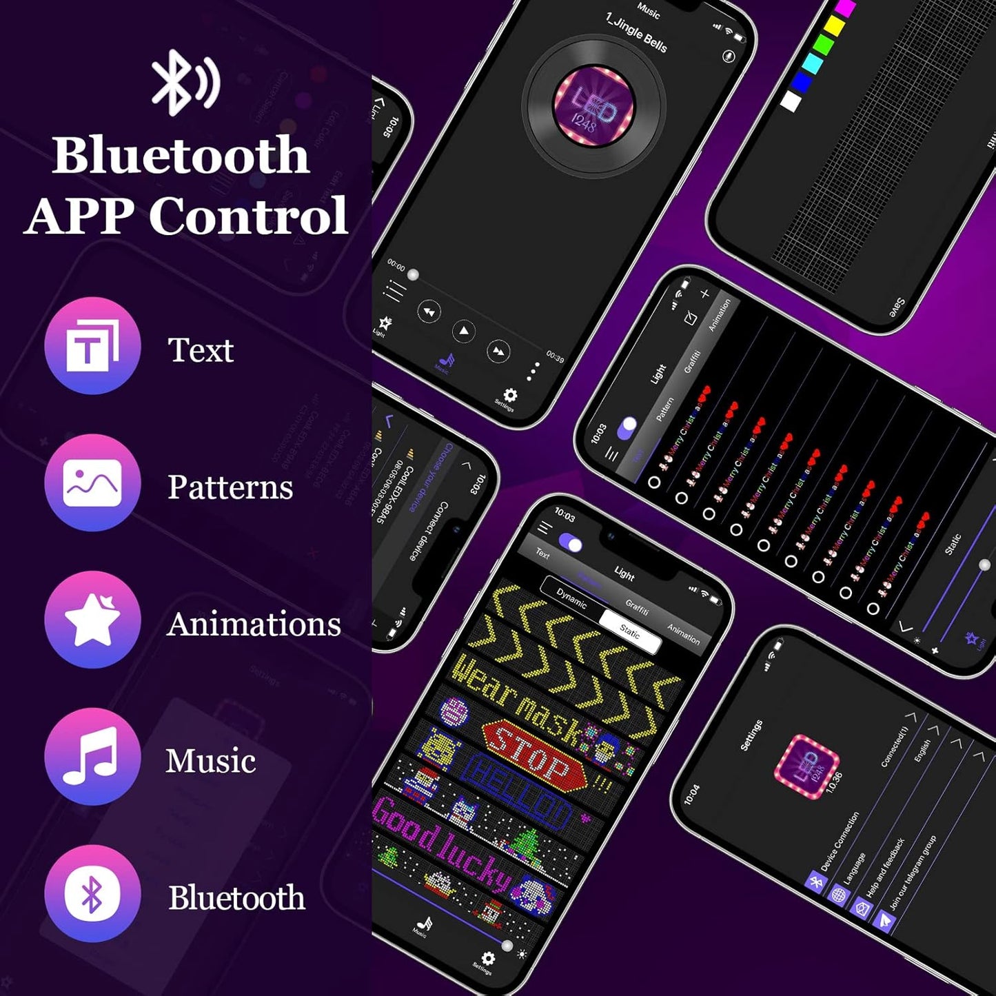 Maximize Your Message: 6.7"x2.8" Bluetooth-Controlled LED Car Sign for Uber/Lyft - Customize with App