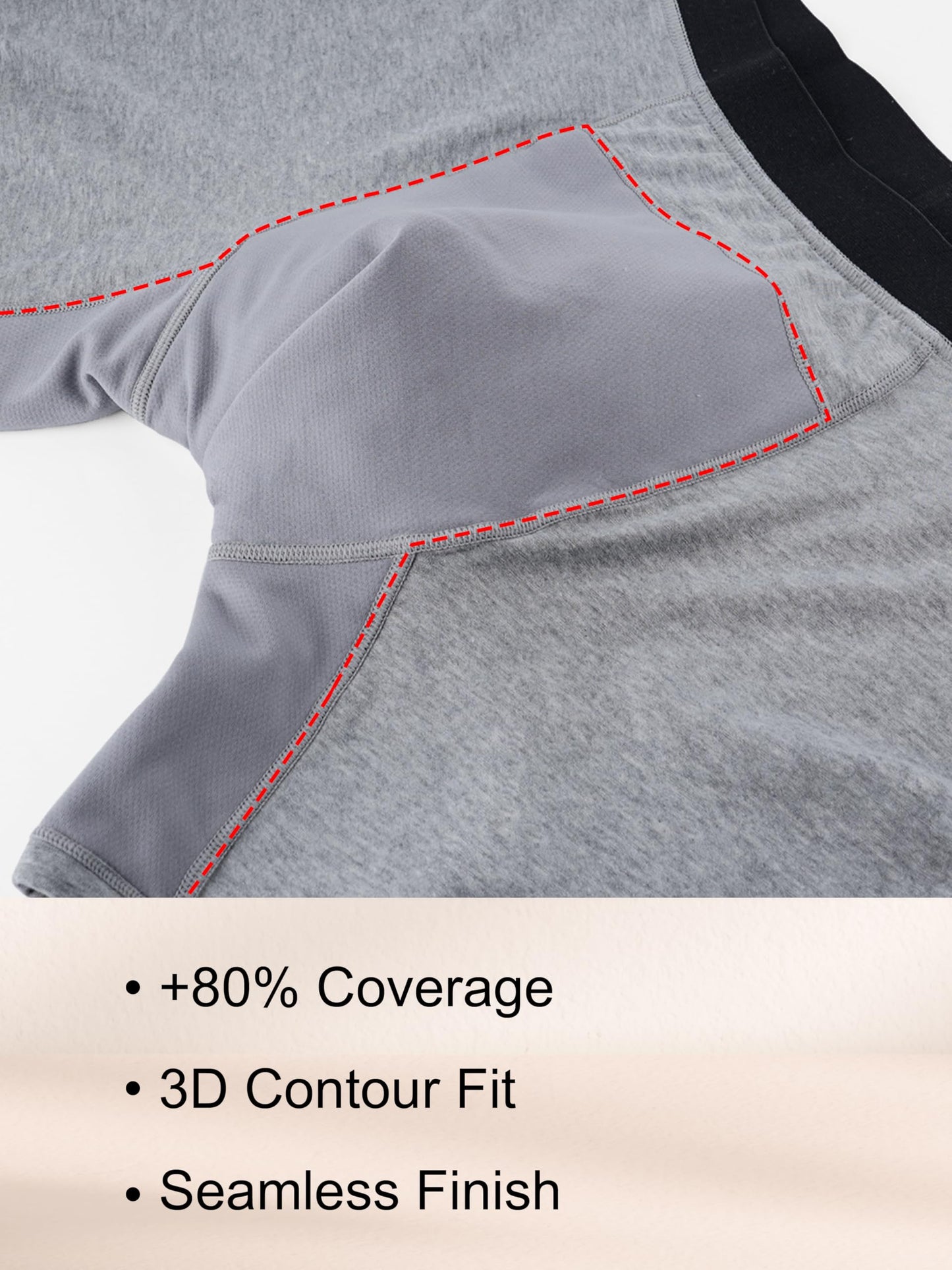 Men's Washable Incontinence Underwear, 120ml Absorbent Leak Proof Briefs, 3 Pack, Grey, XL