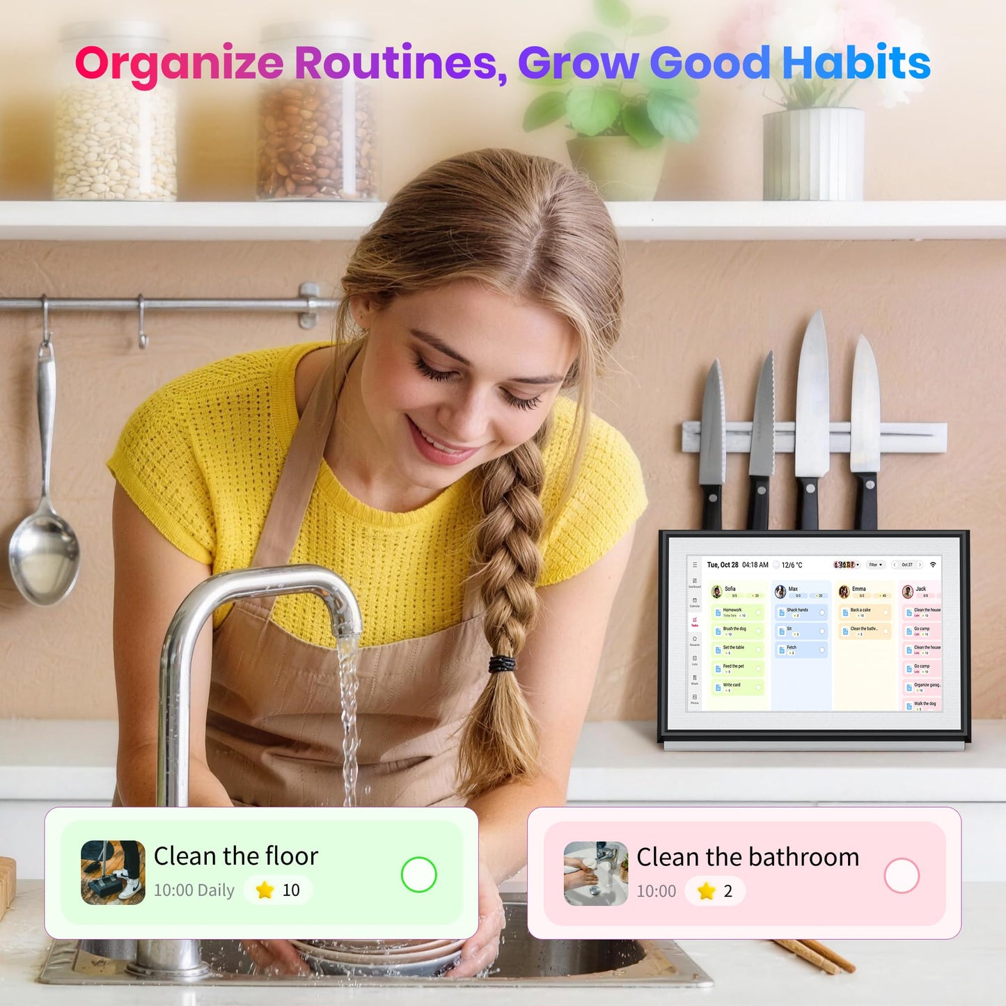 10.1″ Digital Calendar and Smart Touchscreen Interactive Display Organizer