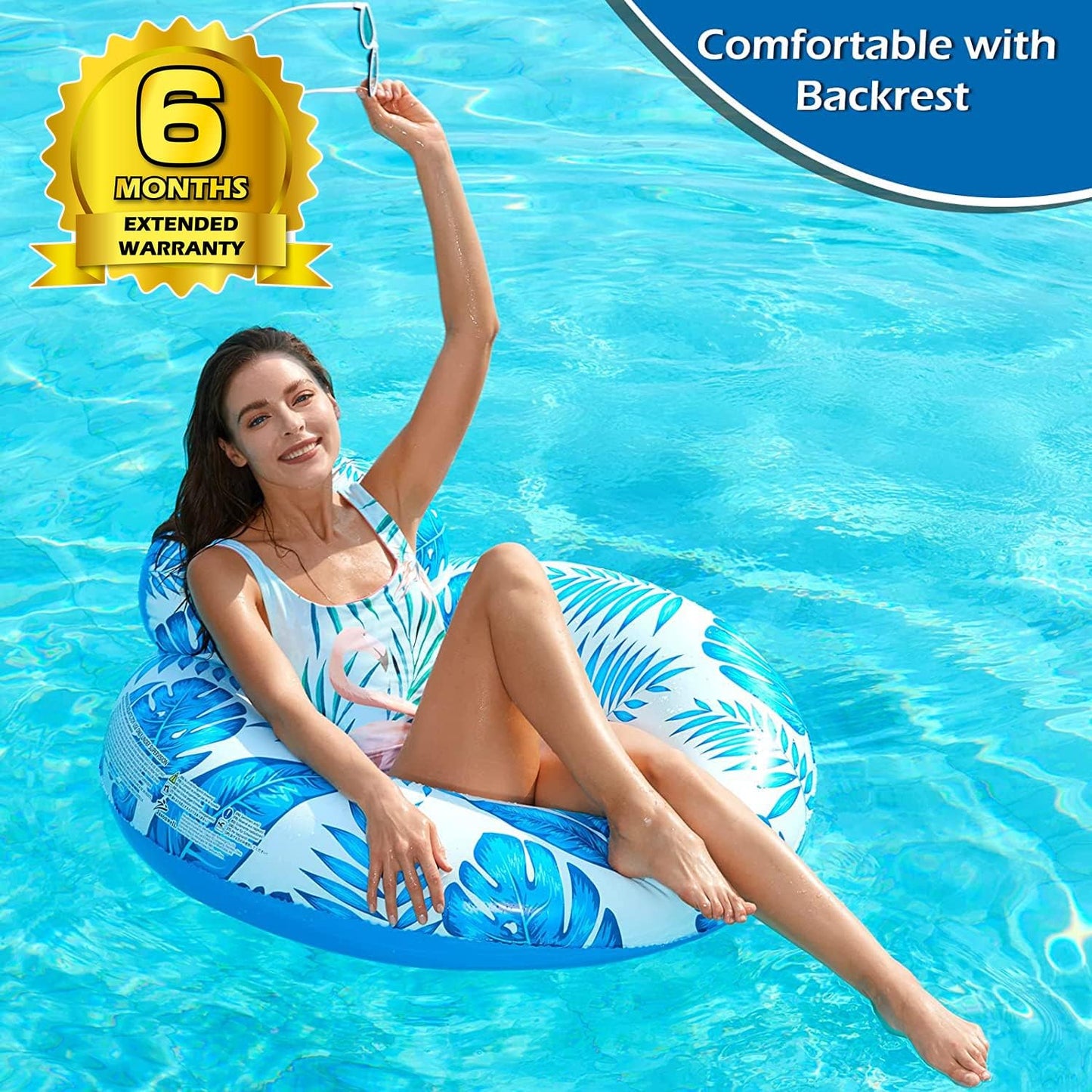 Ultimate Comfort Inflatable Pool Chair Float - Perfect for Pool, Lake, and Beach Relaxation