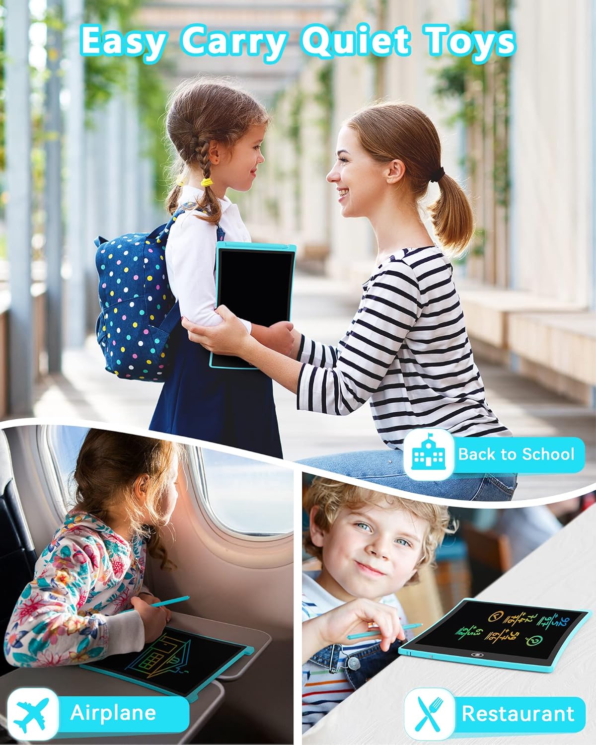 Colorful LCD Writing Tablet for Kids - Perfect for Drawing & Learning On the Go, Fits Easily in Any Bag
