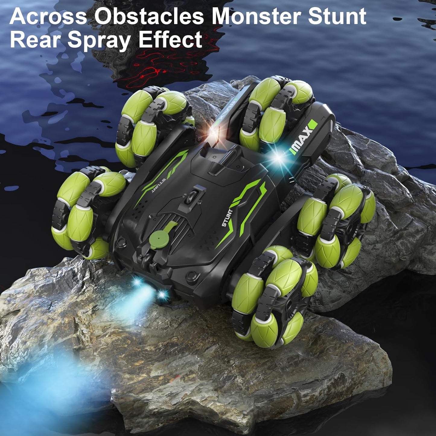 Ultimate 5WD RC Stunt Car with 360 Rotating, Double Sided Flip & Deformation - Perfect for All Terrains!