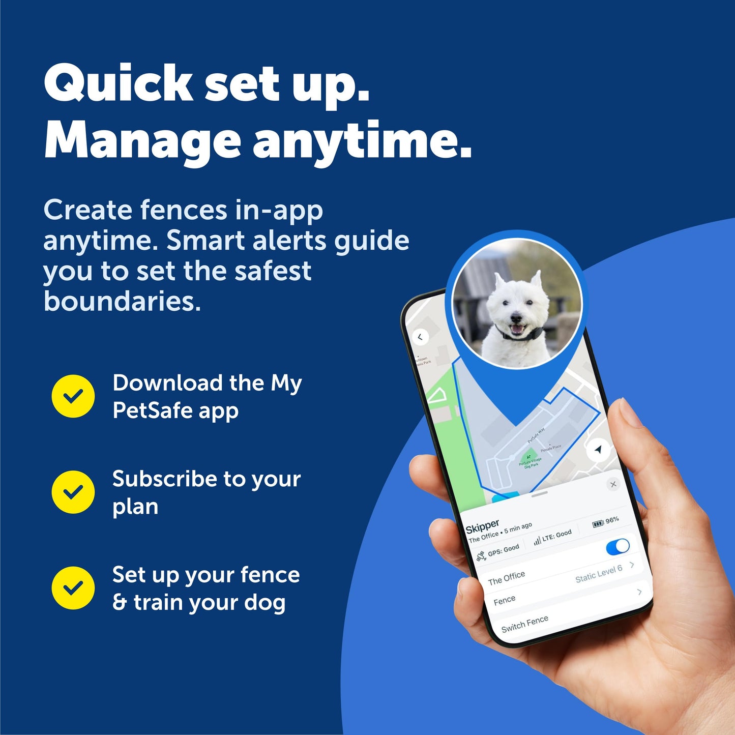 PetSafe Guardian GPS 2.0 Dog Fence + Real-Time Tracking System, Wireless Custom Boundaries, Waterproof Rechargeable Collar, Tone/Vibration/Static Levels, Subscription Required