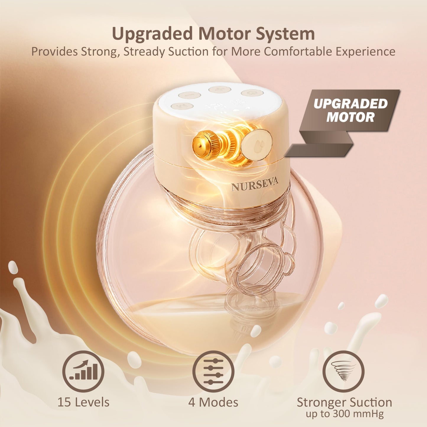 DuoCare 60N Hands-Free Breast Pump and Nasal Aspirator Kit - 2026 Upgraded Wearable Electric Milk Collector - Portable Wireless Nursing Pump