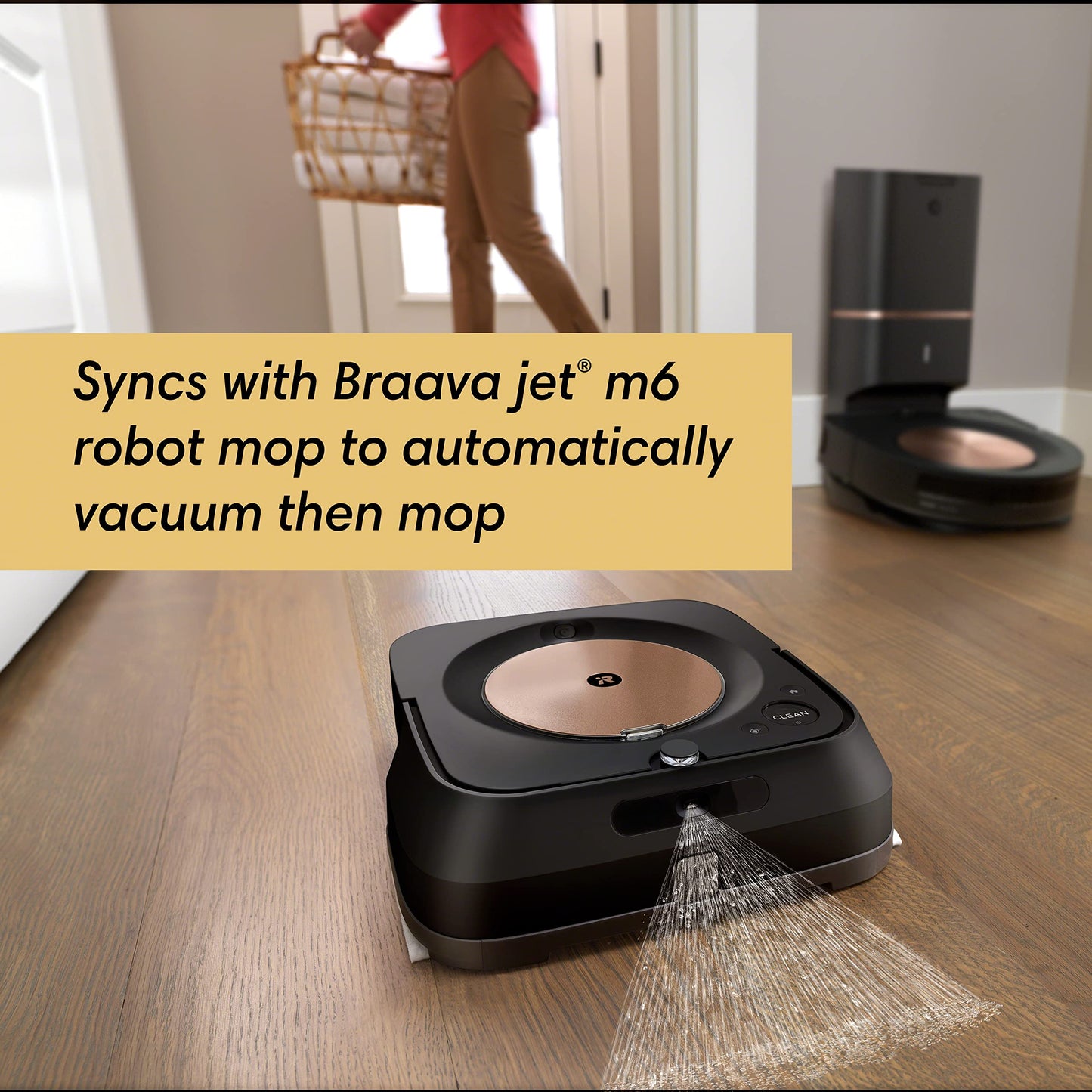iRobot Braava Jet M6 (6012) Ultimate Robot Mop with Wi-Fi, Precision Jet Spray, Smart Mapping, Alexa and Google Assistant, Black