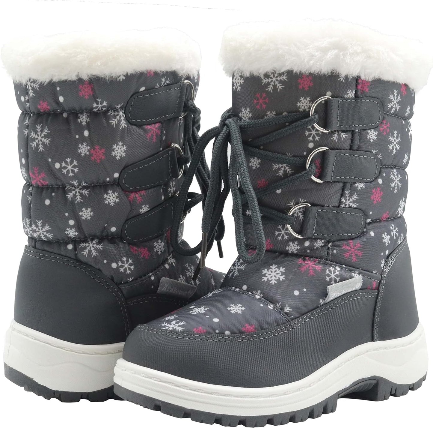 Insulated Fur Winter Snow Boots for Little Kids - Size 1 Warm & Stylish