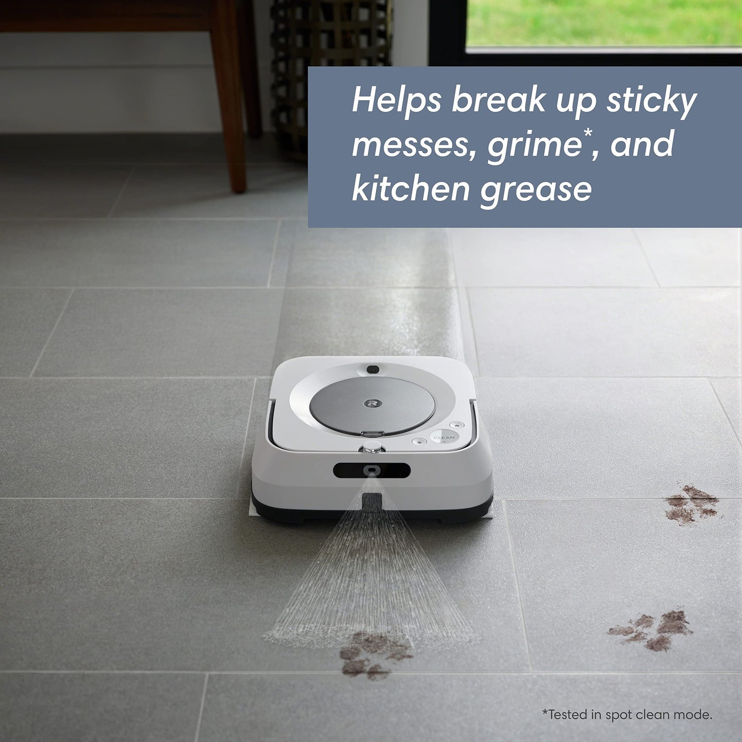iRobot Braava Jet M6 (6110) Ultimate Robot Mop with Wi-Fi, Precision Jet Spray, Smart Mapping, Alexa and Google Assistant, White