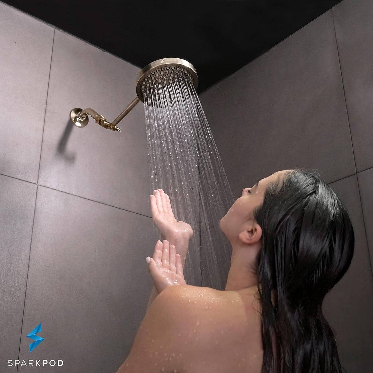 High-Pressure 6 Inch Antique Brass Rainfall Shower Head - Luxury Design with Easy Install