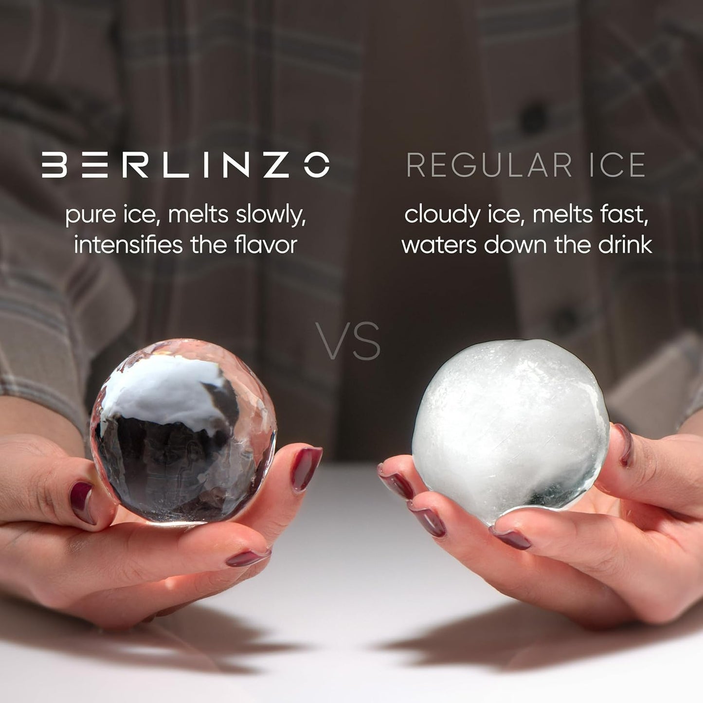 Premium Clear Ice Ball Maker: Crystal Clear 2.4" Ice Spheres for Whiskey & Cocktails