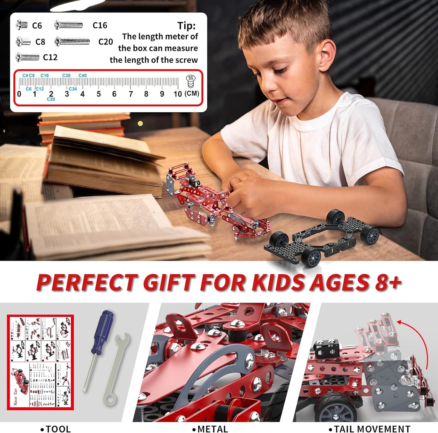 Engage Kids in STEM Learning with 287-Piece Car Building Kit for Ages 8-12: A Perfect Educational Toy for Aspiring Engineers