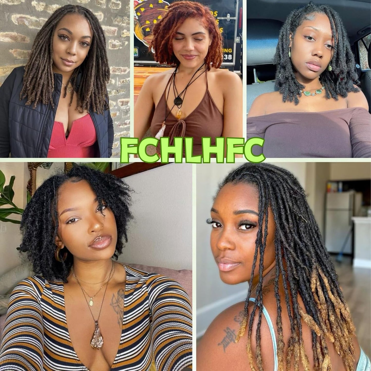 6-Inch Handmade 100% Human Hair Loc Extensions – 30 Strands, Natural Black