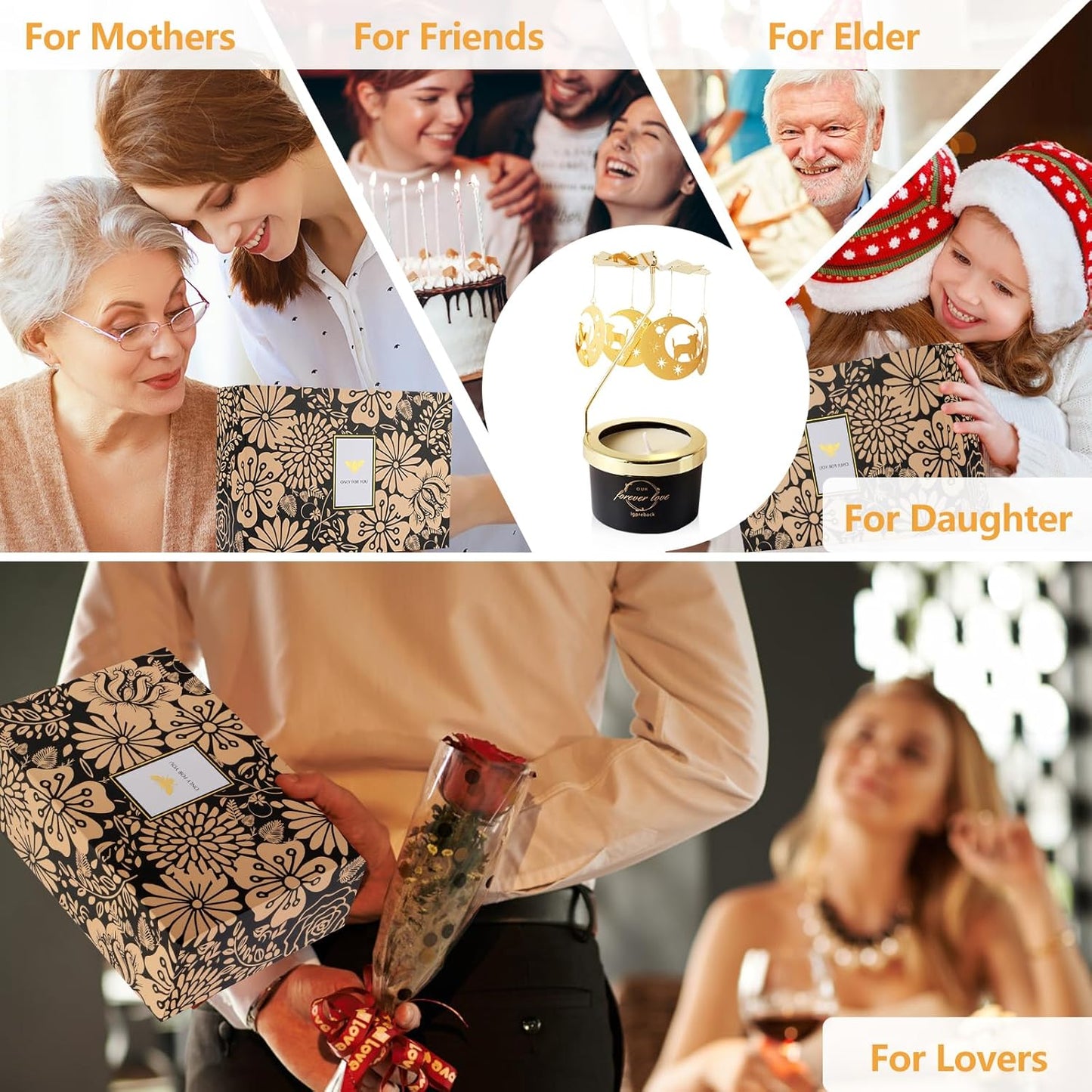 Unique Rotatable Scented Candle Gift Set for Special Occasions