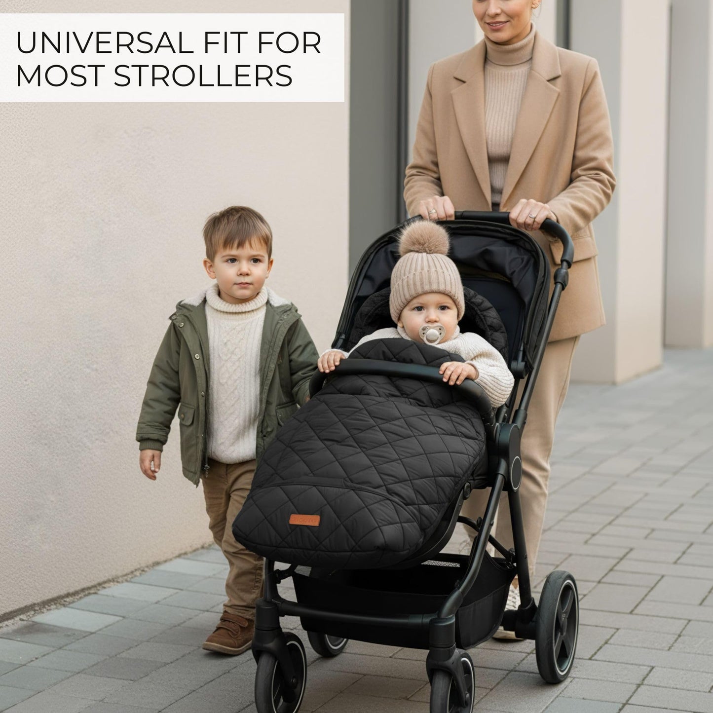 Waterproof Winter Stroller Cover and Baby Bunting Bag with Soft Fleece Lining - Universal Fit Footmuff for Rain, Wind, and Snow