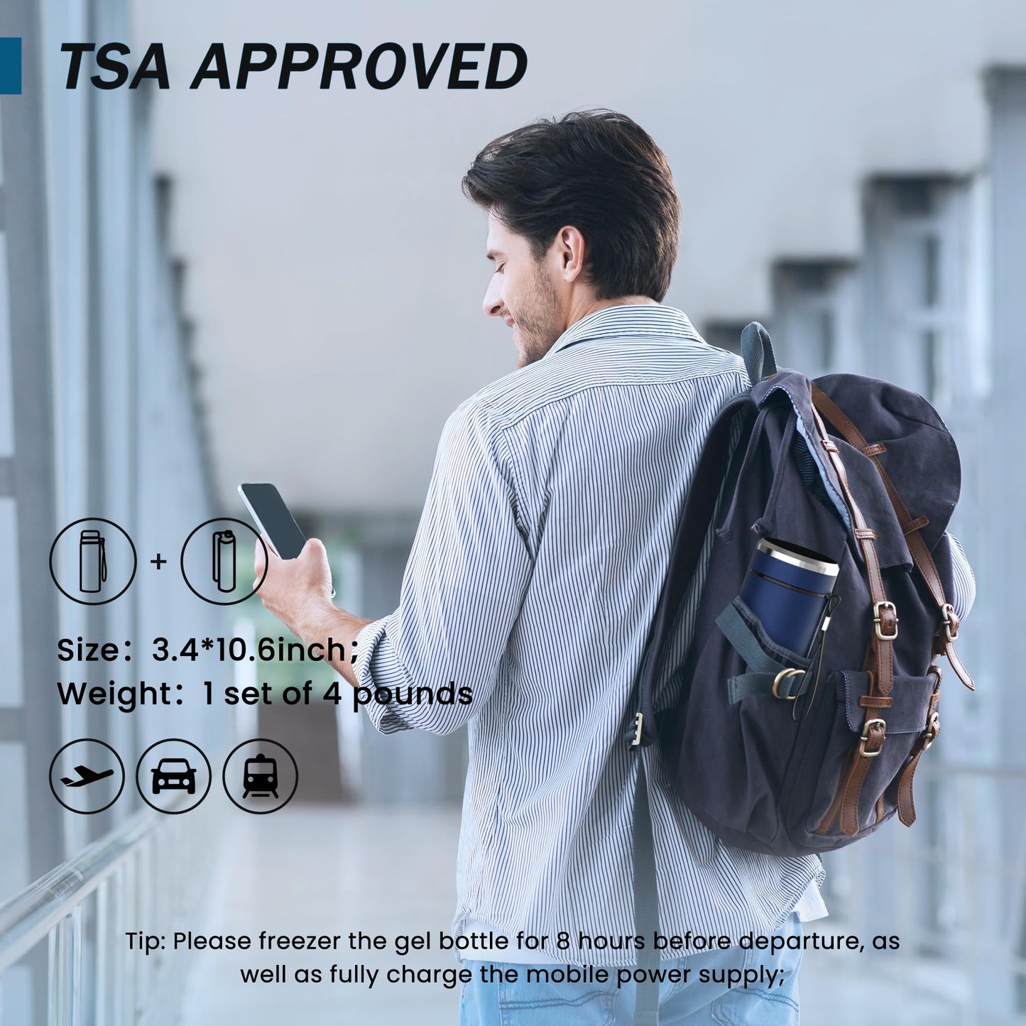 Insulin Cooler Travel Case with Digital Temperature Display, 48-Hour Cooling for 3-7 Pens, TSA Approved