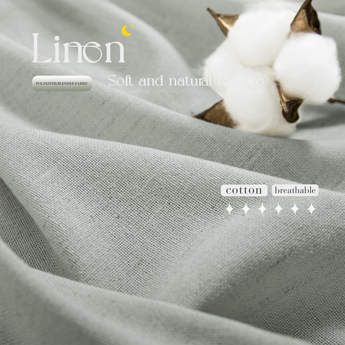 Flagstone Linen Curtains 84" Long, 2 Panels - Pinch Pleated, Light Filtering, Multiple Hanging Options for Stylish Home Decor