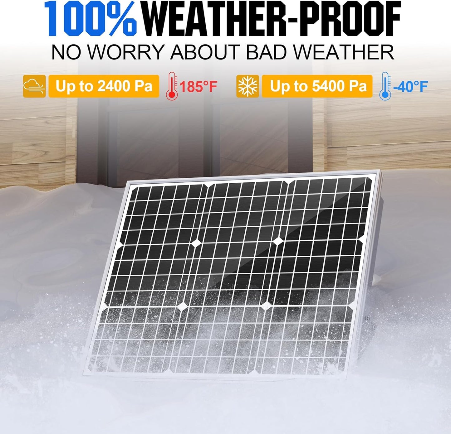High-Efficiency 50W 12V Monocrystalline Solar Panel Charger for Outdoor Use