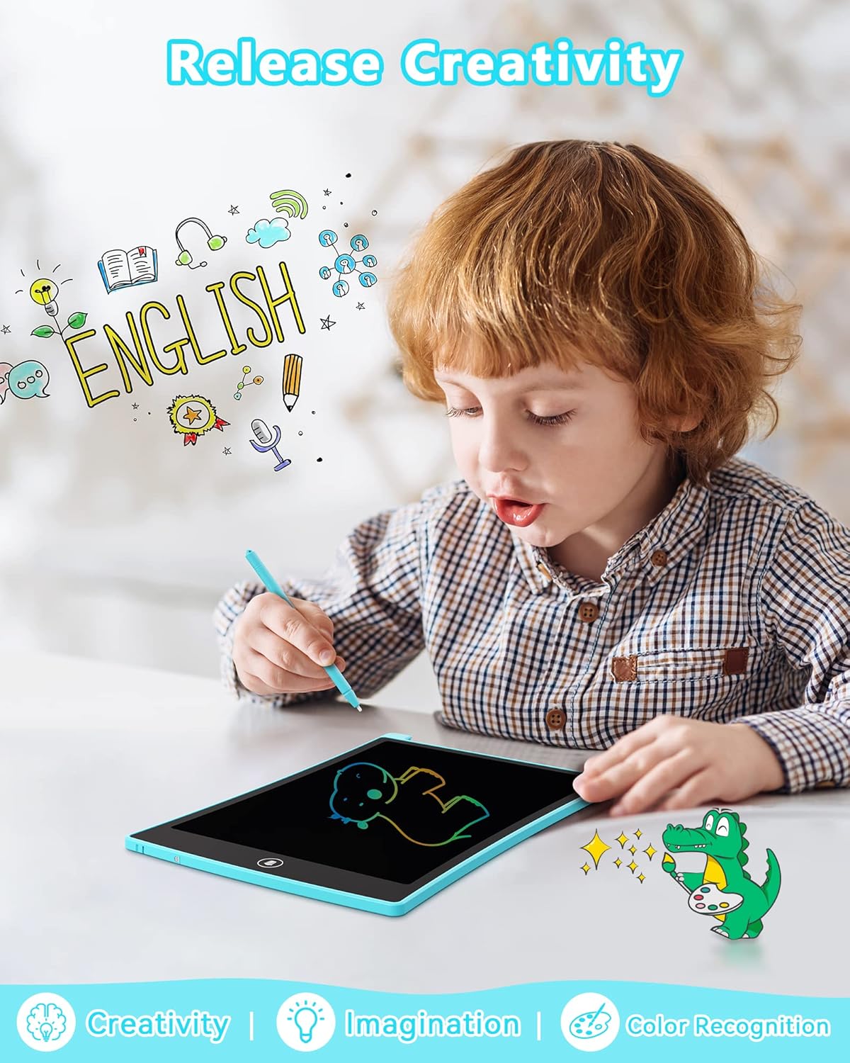 Colorful LCD Writing Tablet for Kids - Perfect for Drawing & Learning On the Go, Fits Easily in Any Bag
