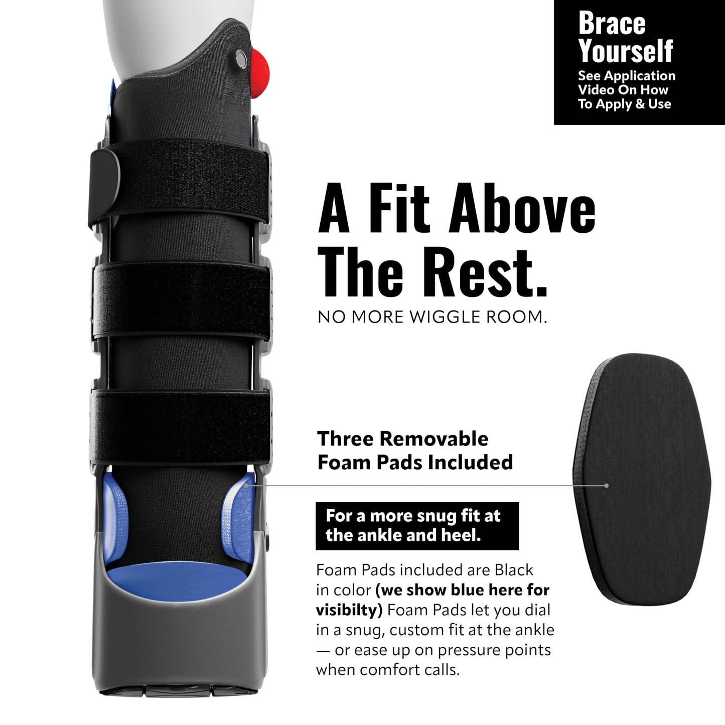 Tall Side Pump Fracture Boot - Large Medical Grade Walking Boot for Injury Recovery