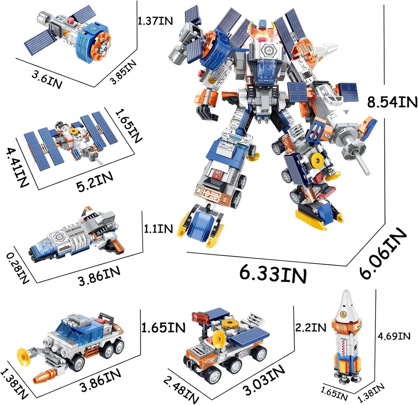 Space Corps Robot Building Toy Kit, 644 PCS - STEM Educational Toy for Boys 6+