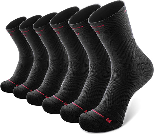 3 Pairs Size M Elite Breathable Compression Cushion Athletic Crew Socks