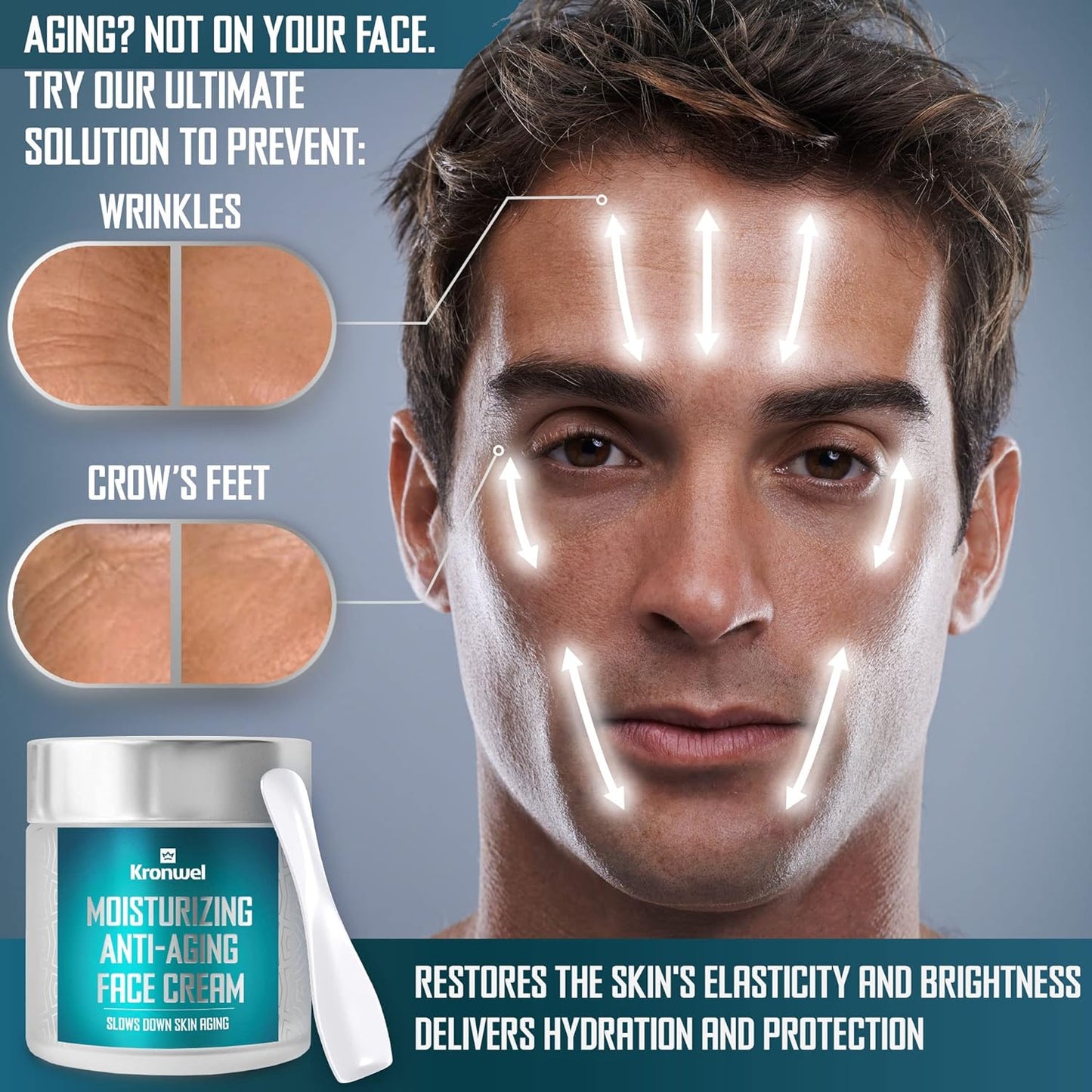Maximize Skin Health: Organic Men's Face Moisturizer for Anti-Aging & Hydration - 4oz