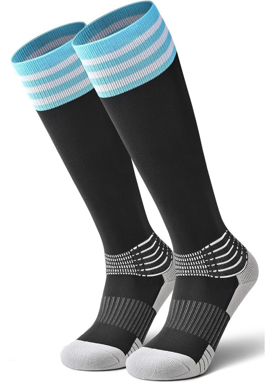 Boost Your Game: Compressive Extra Small Soccer Socks with Coolmax Moisture Control and Ankle Support