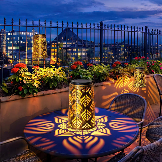 4-Pack Solar Lanterns for Outdoor Decor - Waterproof & Long-Lasting Lighting