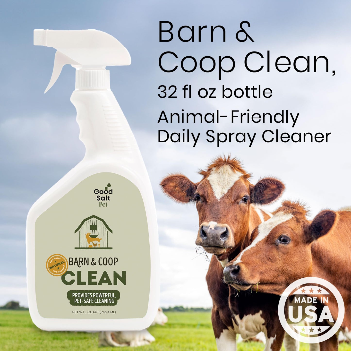 Natural Pet Barn & Coop Clean - Pet-Friendly Daily Spray Cleaner, 32 oz