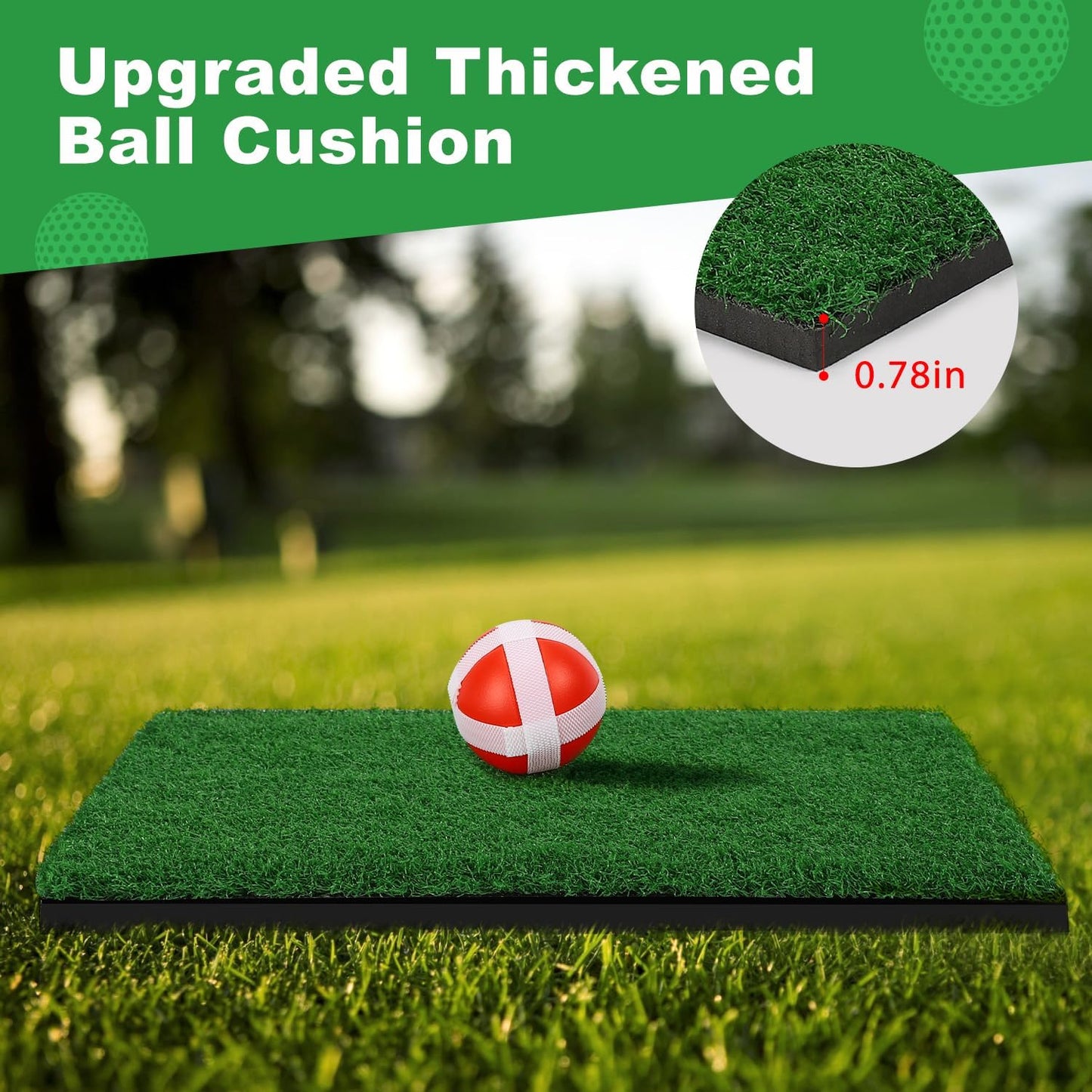 Golf Chipping Practice Mat Set for Indoor & Outdoor Fun - Family & Party Games