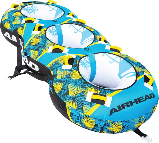 3-Rider Towable Tube with Dual Tow Points for Watersports Fun