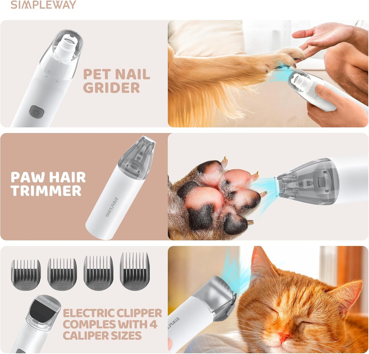 Portable Pet Grooming Vacuum with Powerful Suction & Specialized Tools