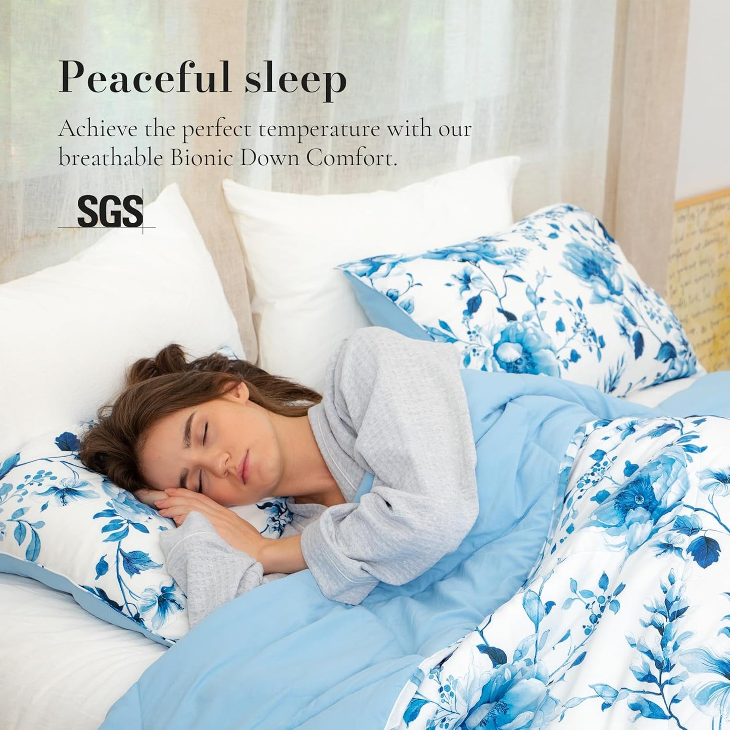 Queen Size Down Alternative Comforter Set: Warm, Hypoallergenic & Machine Washable