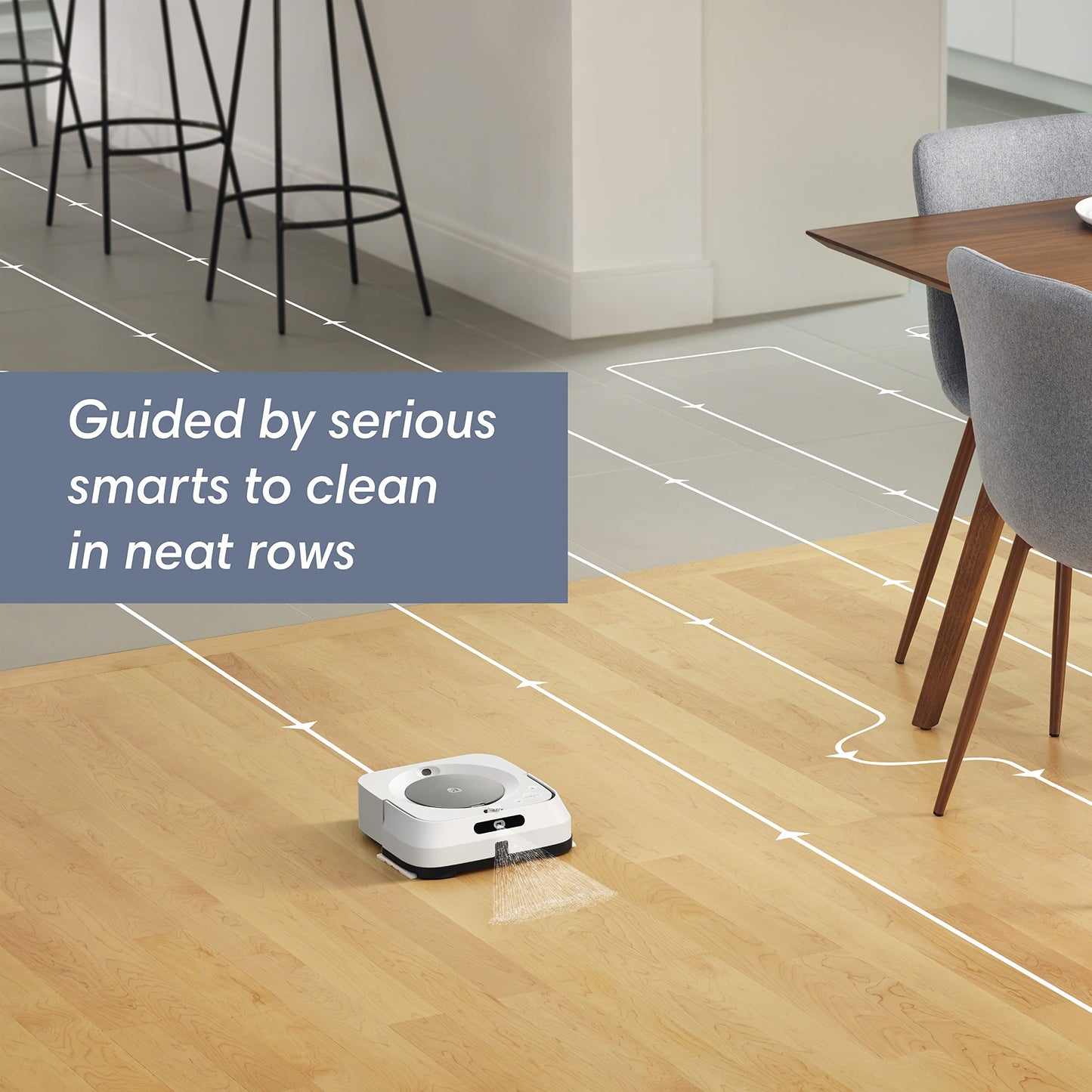 iRobot Braava Jet M6 (6110) Ultimate Robot Mop with Wi-Fi, Precision Jet Spray, Smart Mapping, Alexa and Google Assistant, White