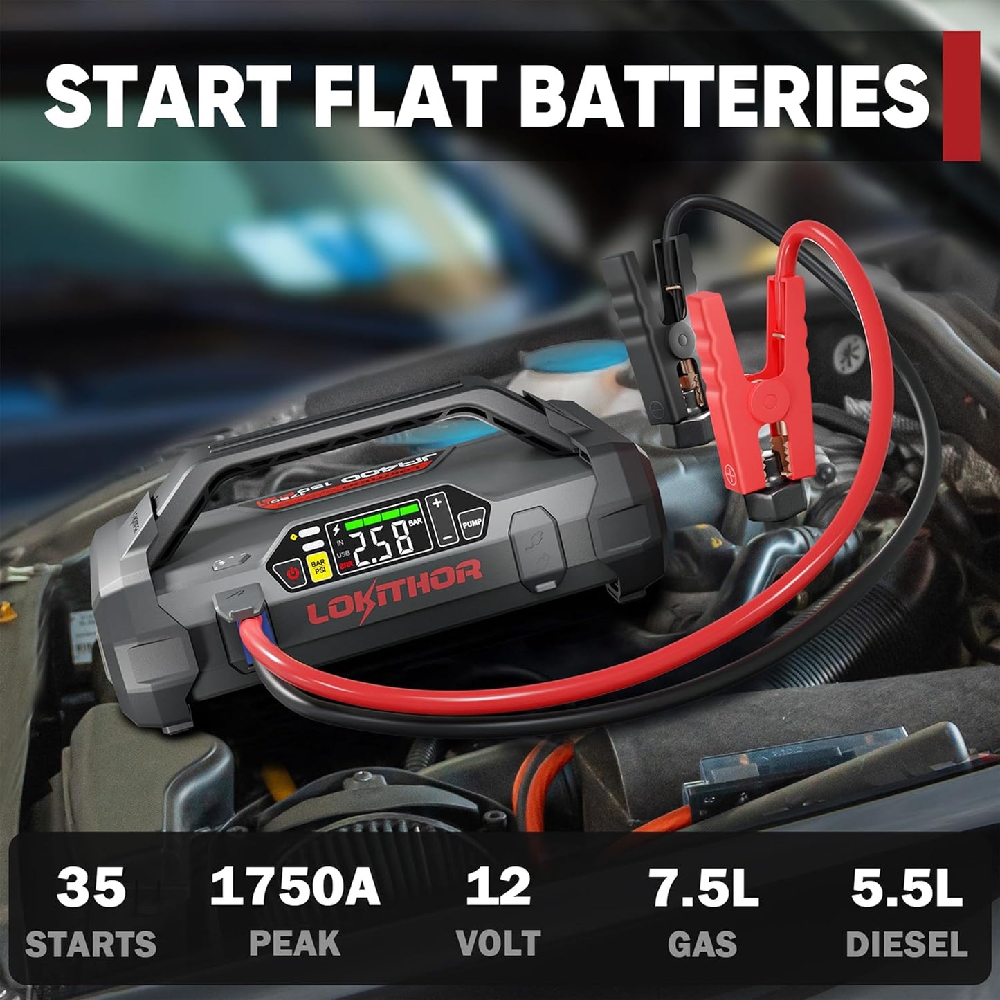 Maximize Your Vehicle's Uptime with Our 12V Jump Starter & Air Compressor for Cars & Trucks