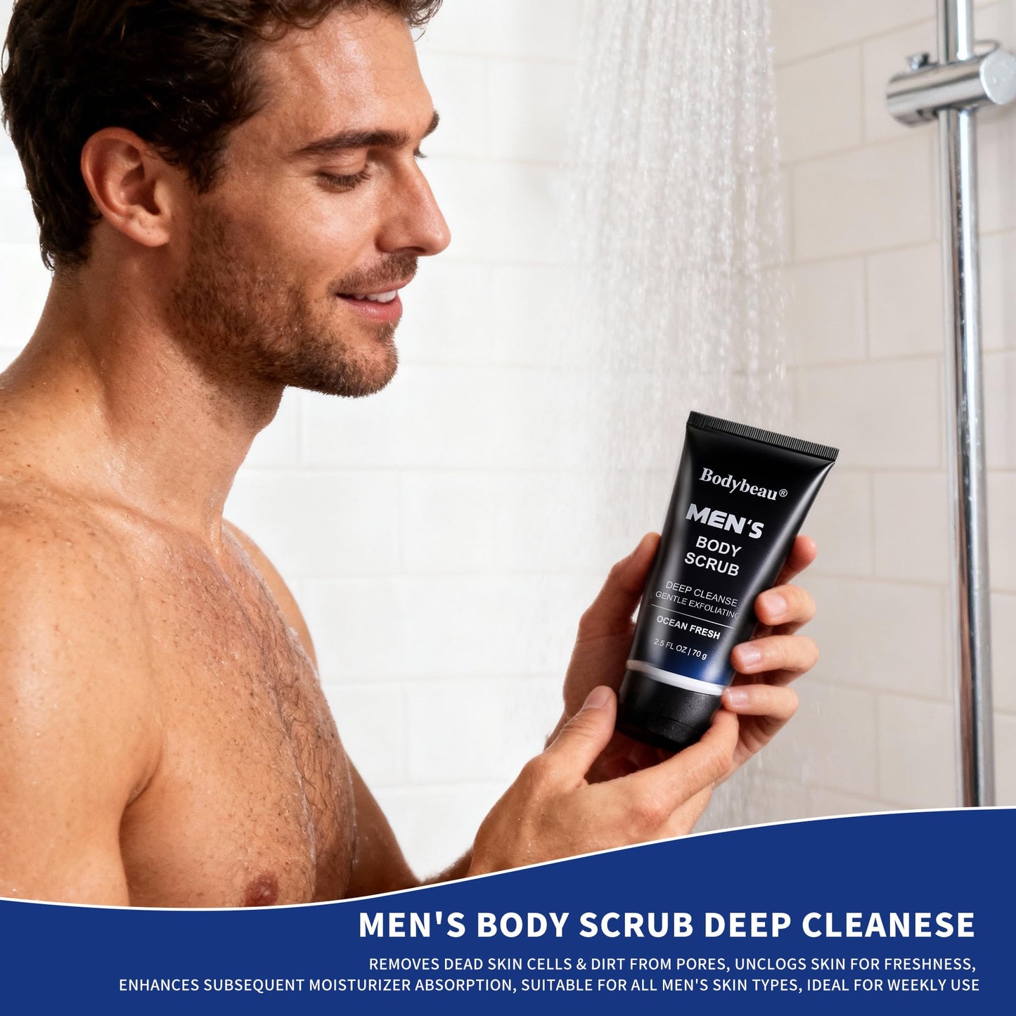 Men's 7-Piece Bath and Body Spa Gift Set with Travel Bag - Ocean Fresh Scent
