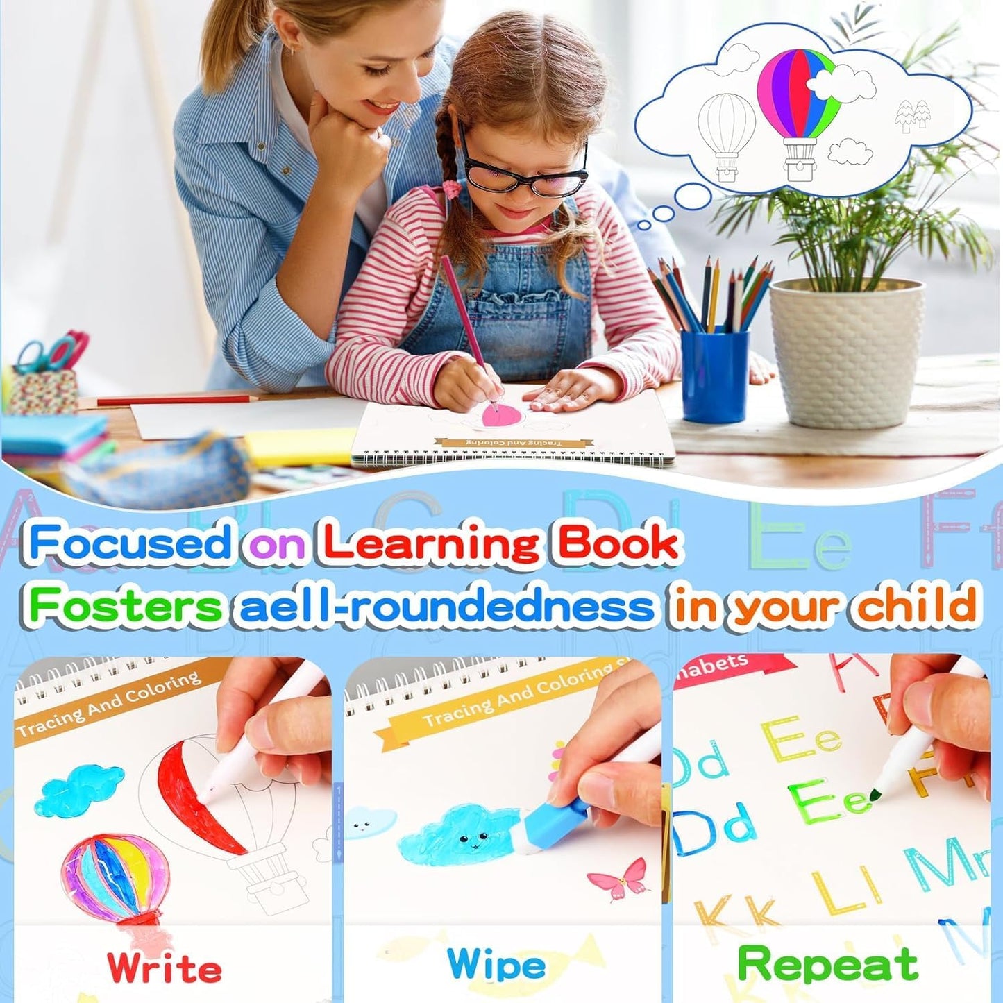 Engage Toddlers with 24 Theme Busy Book - Perfect for Pre-K Learning & Homeschool Activities