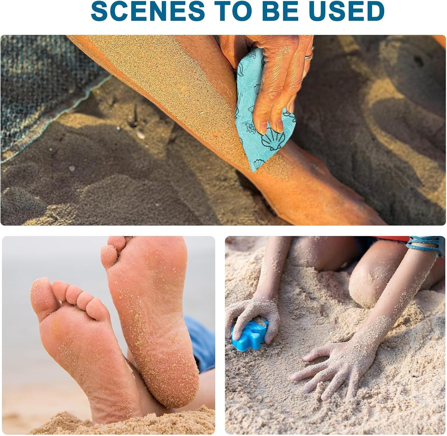 Beach Sand Removal Bag | Gentle, Skin-Friendly & Talc-Free | Natural Alternative for Effective Sand Cleaning (Whale)