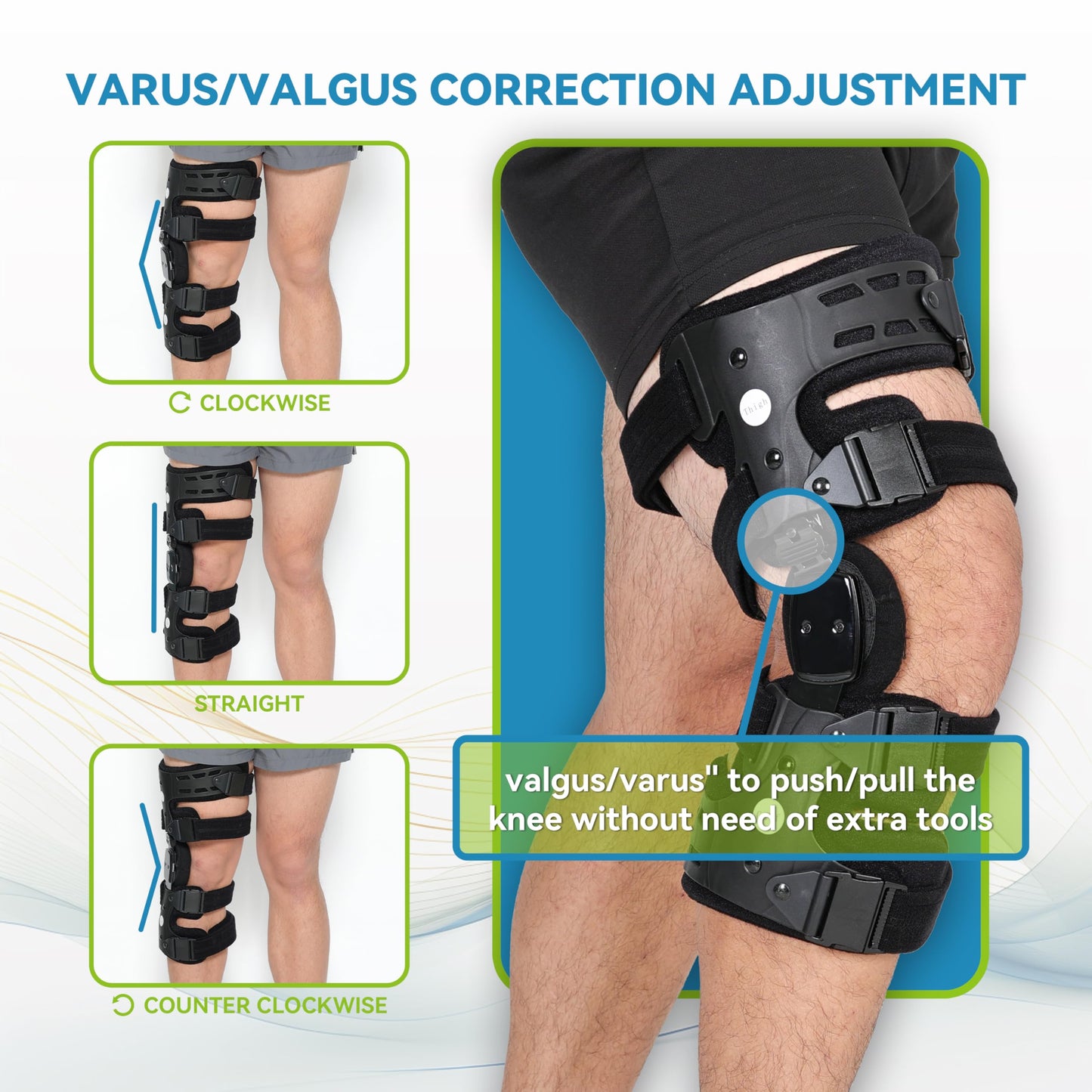 Left Unloader Knee Brace for Arthritis Pain Relief, Adjustable OA Knee Support, Medial/Lateral Stability, Bone-on-Bone Correction