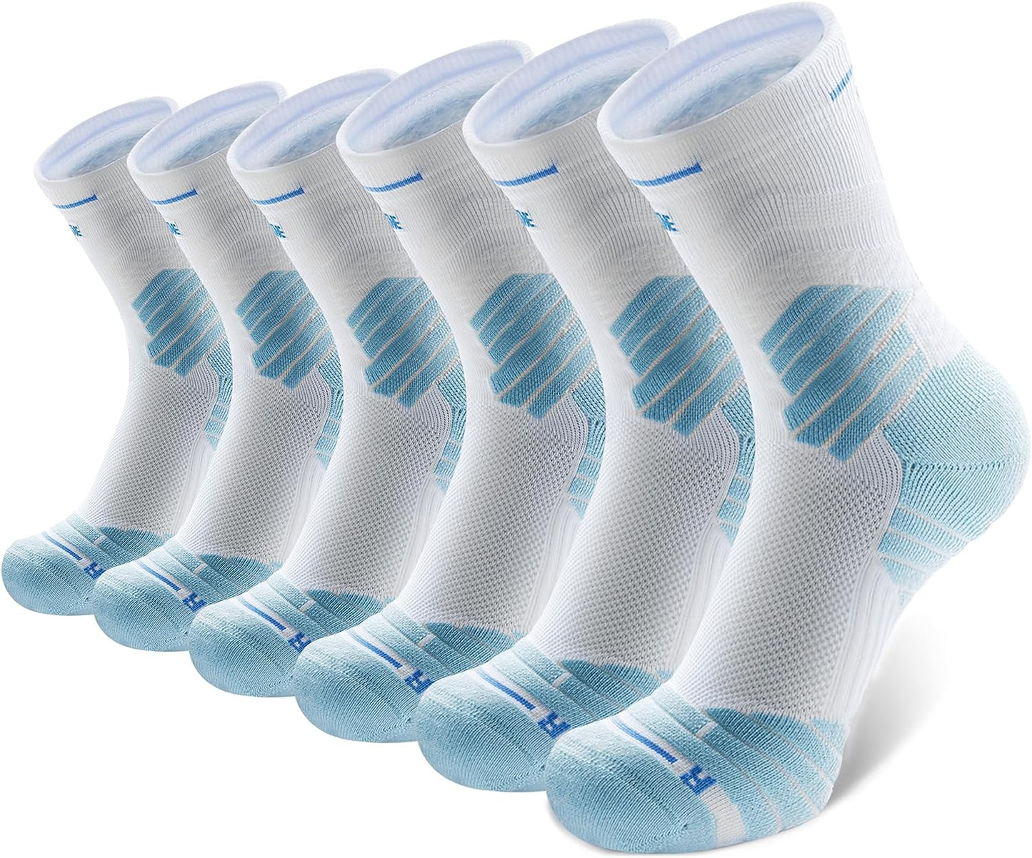 3 Pairs Size M Elite Breathable Compression Cushion Athletic Crew Socks