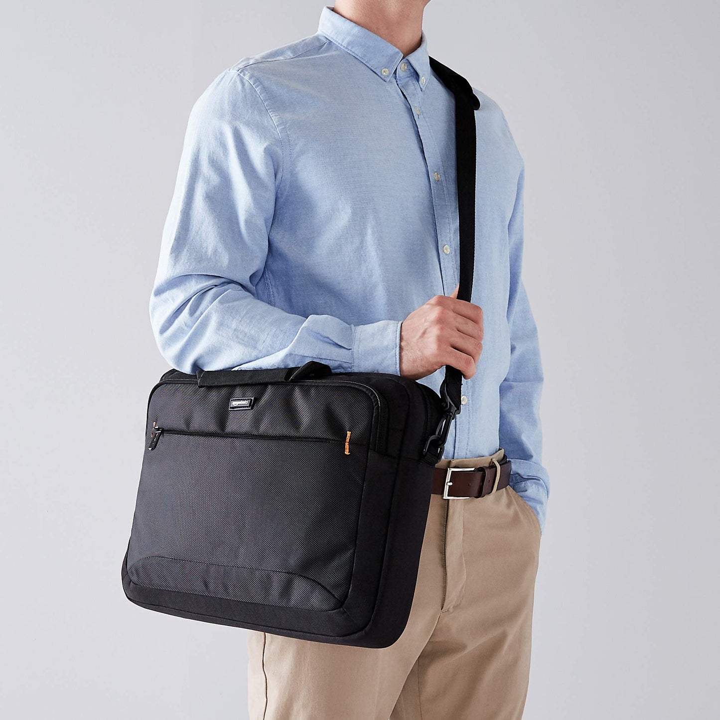 Laptop Carrying Case with Shoulder Strap for 15.6-inch (39.6 cm) Devices, Black Office Work Bag