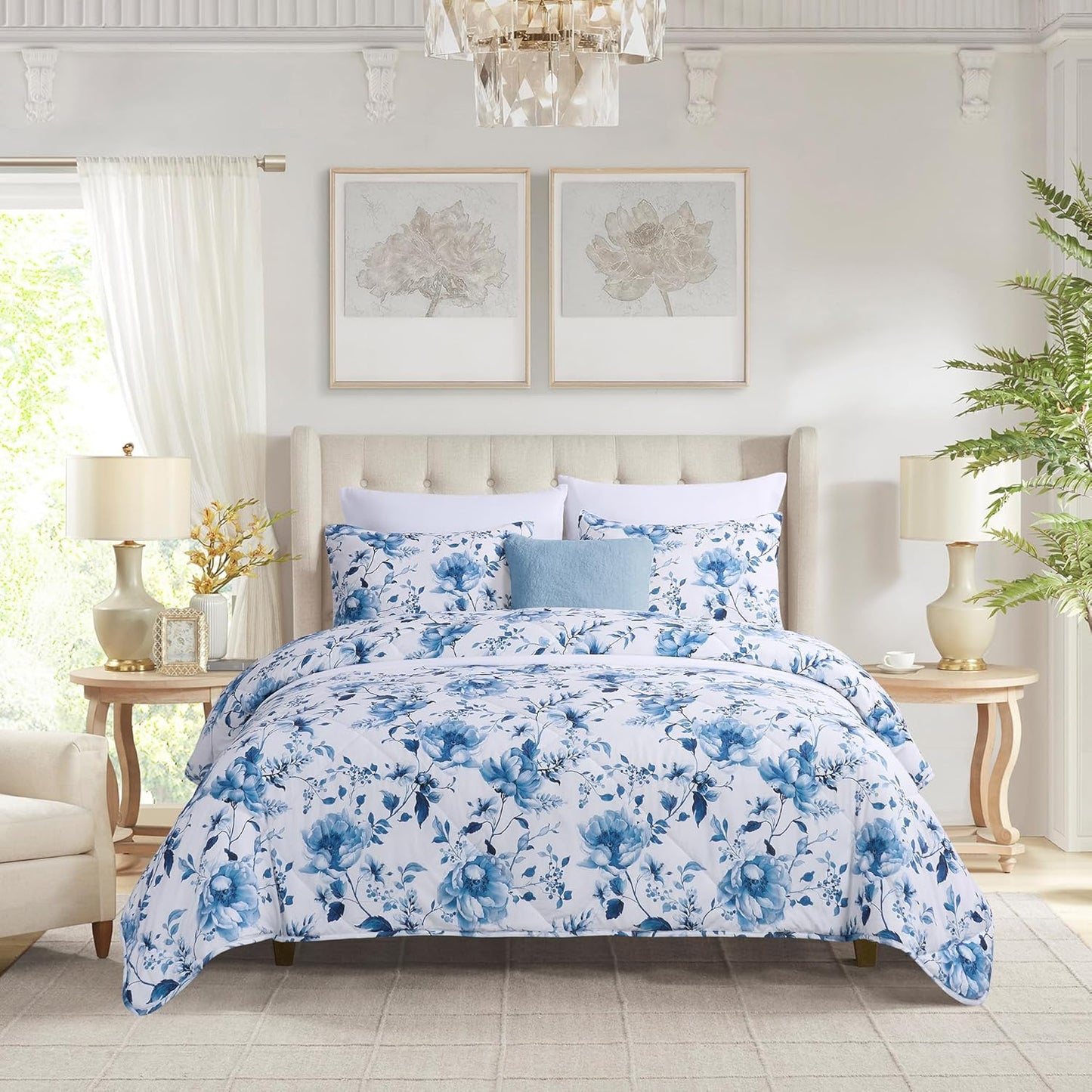 Queen Size Down Alternative Comforter Set: Warm, Hypoallergenic & Machine Washable