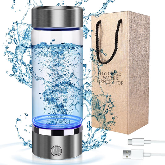 Hydrogen Water Bottle Generator with SPE/PEM Tech for Home, Office, and Travel