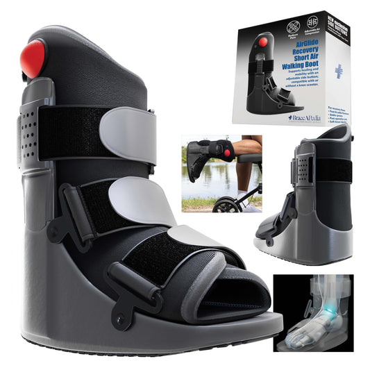 Side Pump Fracture Boot - Medical Grade Air Cam Walker for Sprains and Post-Op Recovery - Large